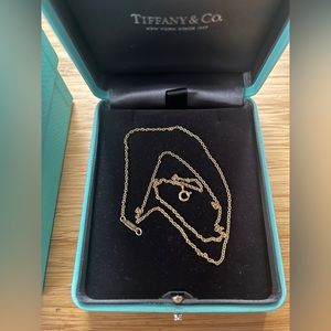 Authentic Tiffany and Co. small 18” yellow gold chain